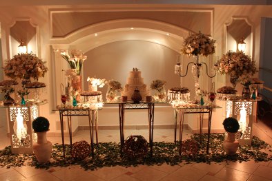 Mesa de bolo buffet para casamento